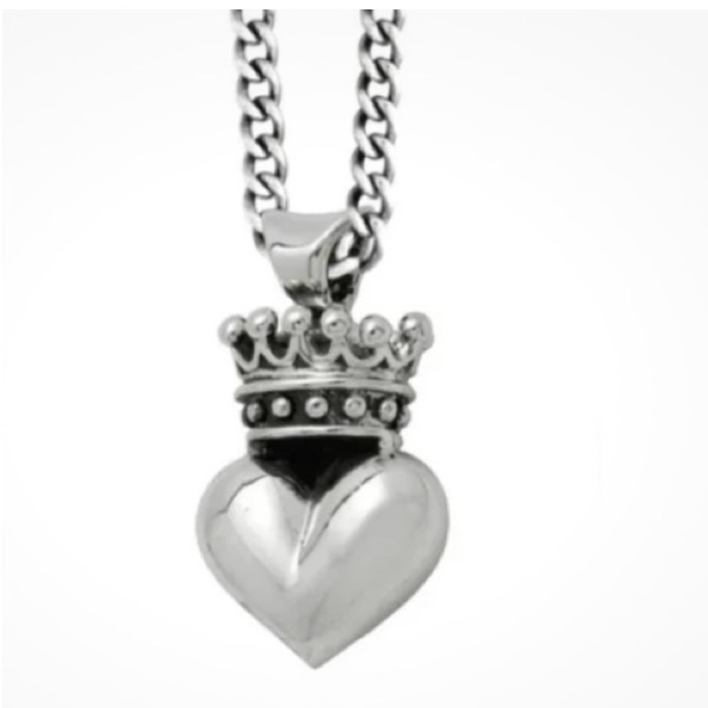 King Baby Heart Pendant and Necklace 
24 inches long necklace - Picture 9 of 9